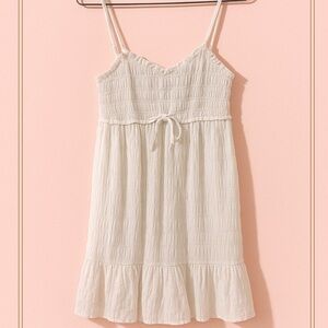 Soft feminine ruffle mini dress